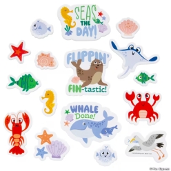 Beach Buddies Animal Self-Adhesive Foam Shapes-300Pk